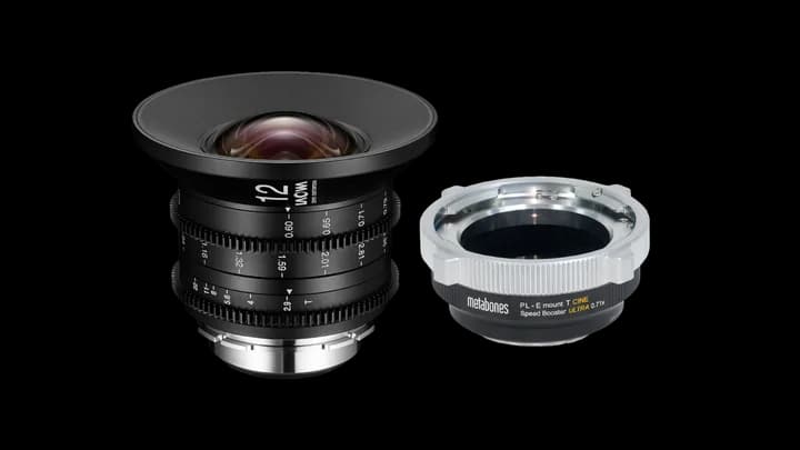 Venus Laowa 12mm T2.9 PL-Mount Zero-D + Metabones PL To E-Mount Adapter